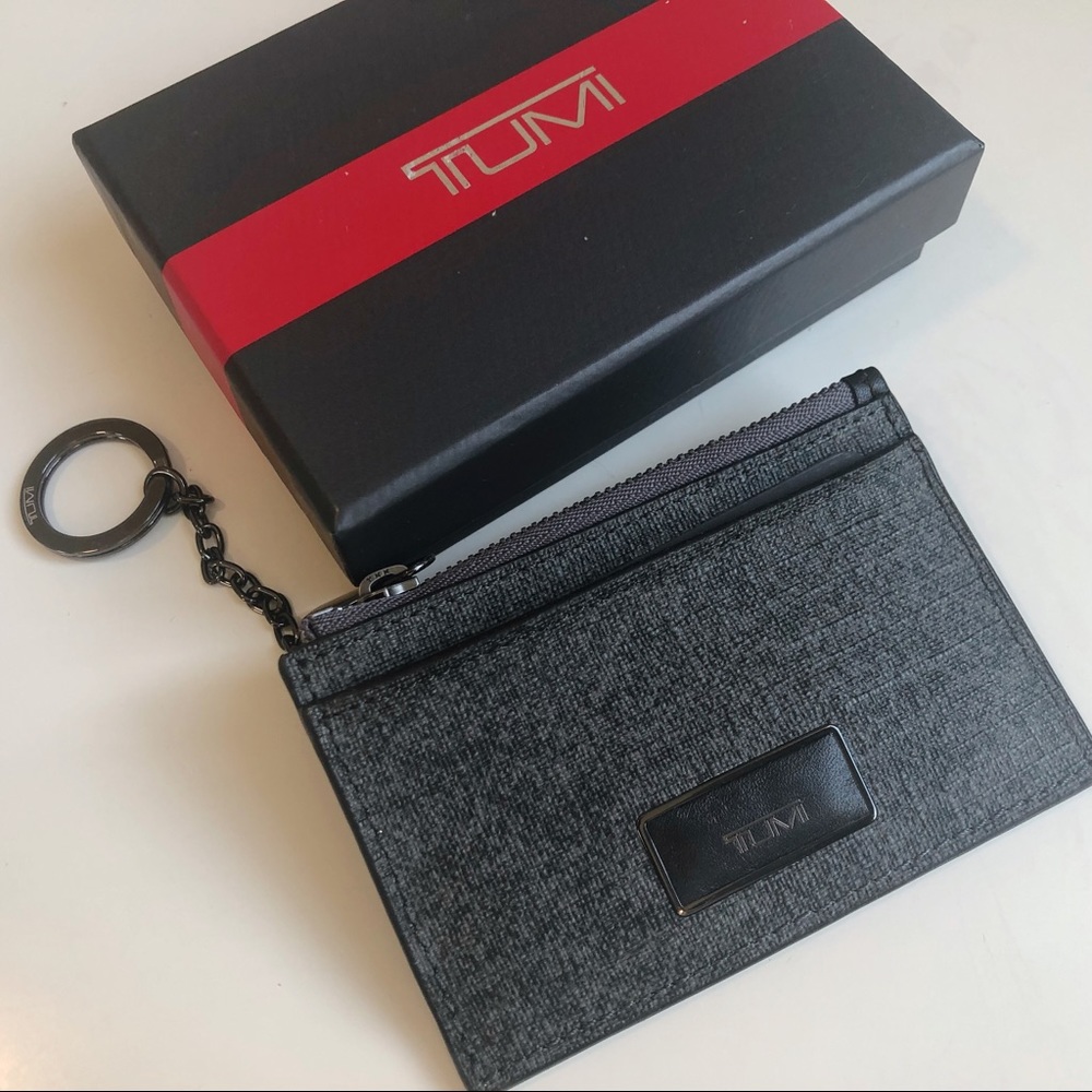 Tumi slim card case, coin case, key ring
